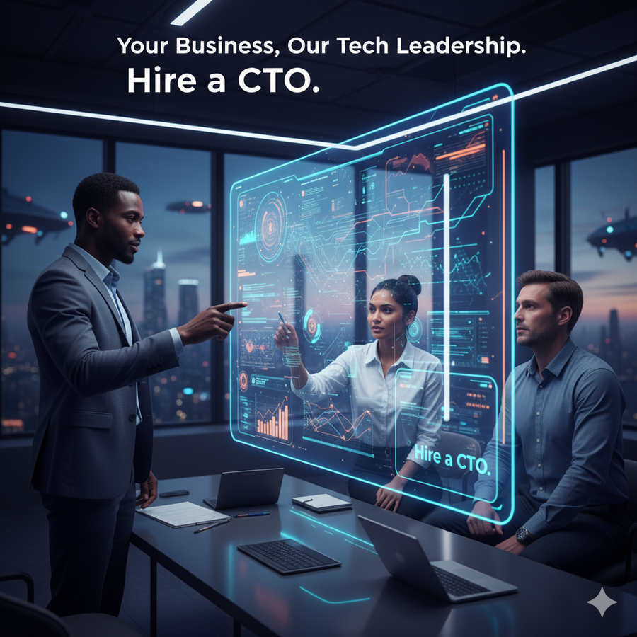 Fractional CTO providing strategic tech leadership for SMBs